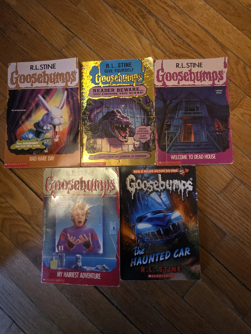 Goosebumps Book Lot X5: Bad Hare Day, Reader Beware, Harriest Adventure Dead